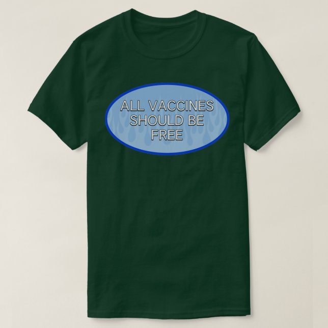 Alla vacciner ska vara fria från vaccin t shirt (Design framsida)