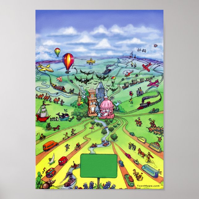 Alla vägar leder till Austin Texas Poster (Framsidan)