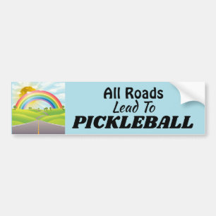 Alla vägar leder till Pickleball Bildekal