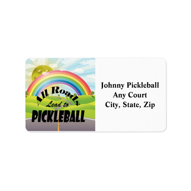 Alla vägar leder till Pickleball Personlig-e-post Adressetikett (Framsidan)