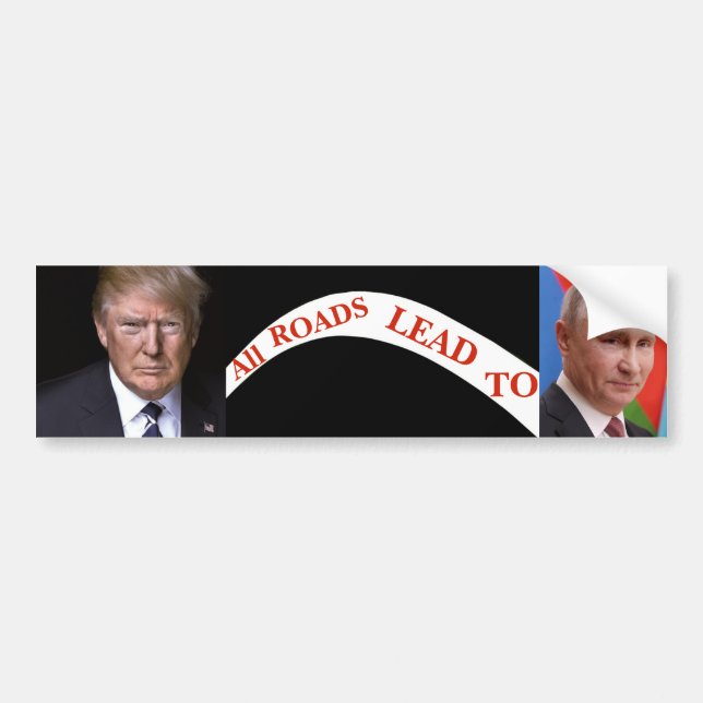 Alla vägar leder till Putin Bumper-märke Bildekal (Framsidan)