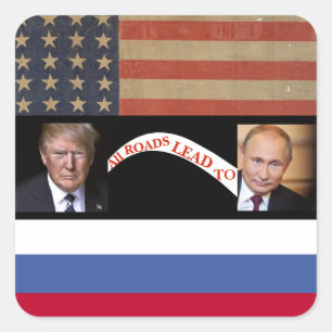 Alla vägar leder till Putin Sticker Fyrkantigt Klistermärke
