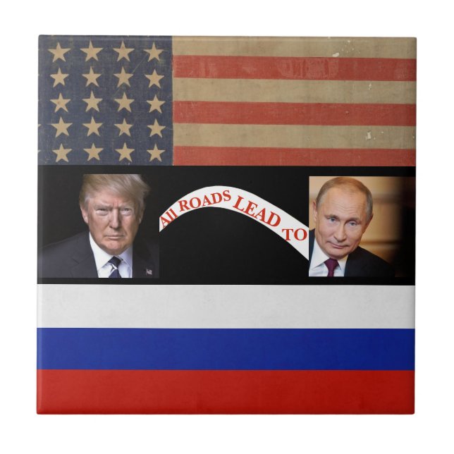 Alla vägar leder till Putin Tile Kakelplatta (Framsidan)