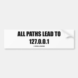 Alla vägar som är bly- till 127.0.0.1 bildekal