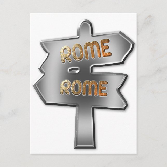 ALLA VÄGAR SOM LEDER TILL ROM VYKORT (Framsida)