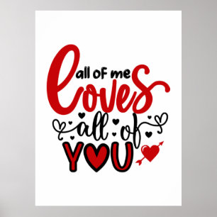 Alla Valentine Art jag Kärlek. Poster