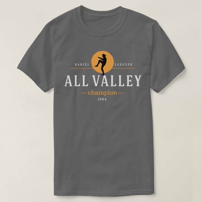 Alla Valley Champion 1984 Daniel Larusso T Shirt (Design framsida)