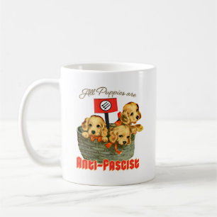 Alla valpar är antifascistiska kaffemugg