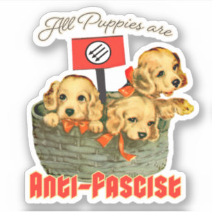 Alla valpar är antifascistiska klistermärken