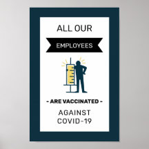 Alla våra anställda är vaccinerade typografi..