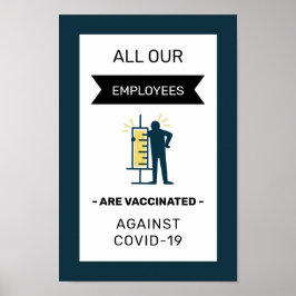 Alla våra anställda är vaccinerade typografi.. poster