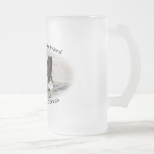 Alla vi har den en vän frostat ölglas