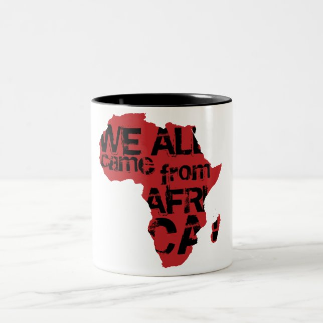 ALLA VI KOM FRÅN AFRIKA Två-Tonad MUGG (Center)