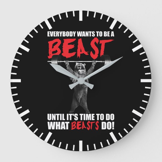 Alla vill vara en Beast - Björnlyftning - Gym Stor Klocka (Framsida)