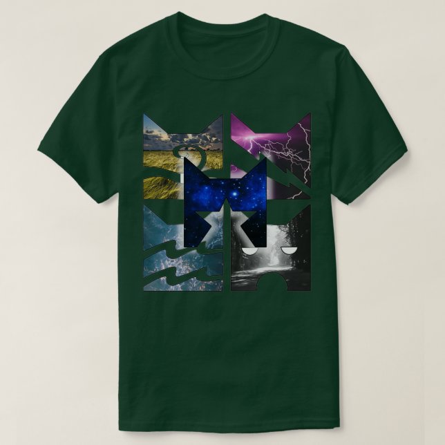 Alla Warrior Cat-Klorna i en T Shirt (Design framsida)