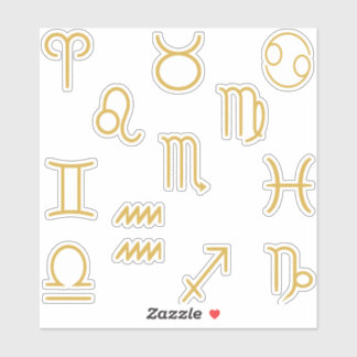 Alla Zodiac Symbolset Set Pack Klistermärken