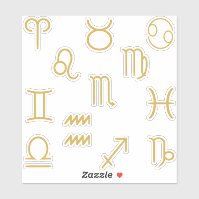 Alla Zodiac Symbolset Set Pack Klistermärken (Ark)
