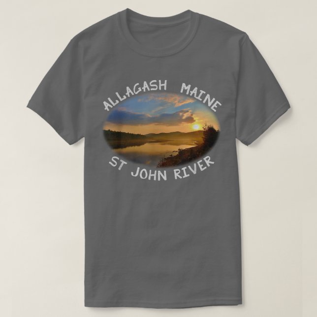 Allagash Maine Moosetown Sunrise T Shirt (Design framsida)