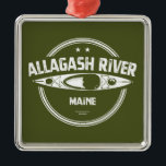 Allagash River Maine Kayak Julgransprydnad Metall<br><div class="desc">Allagasfloden är en biflod av Saint John River,  ungefär 65 sjömil lång,  i norra Maine i Förenade Stater.</div>