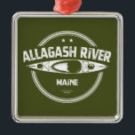 Allagash River Maine Kayak Julgransprydnad Metall<br><div class="desc">Allagasfloden är en biflod av Saint John River,  ungefär 65 sjömil lång,  i norra Maine i Förenade Stater.</div>