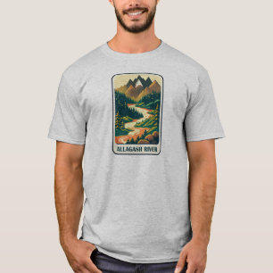 Allagaskfloden Maine Färg T Shirt