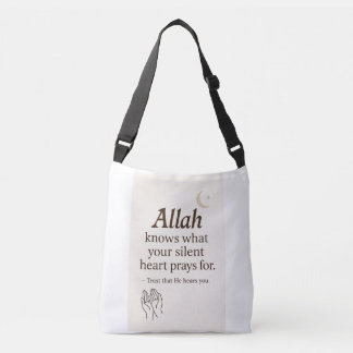 Allah Hears You - Islamic Quote Tote Bag Axelväska