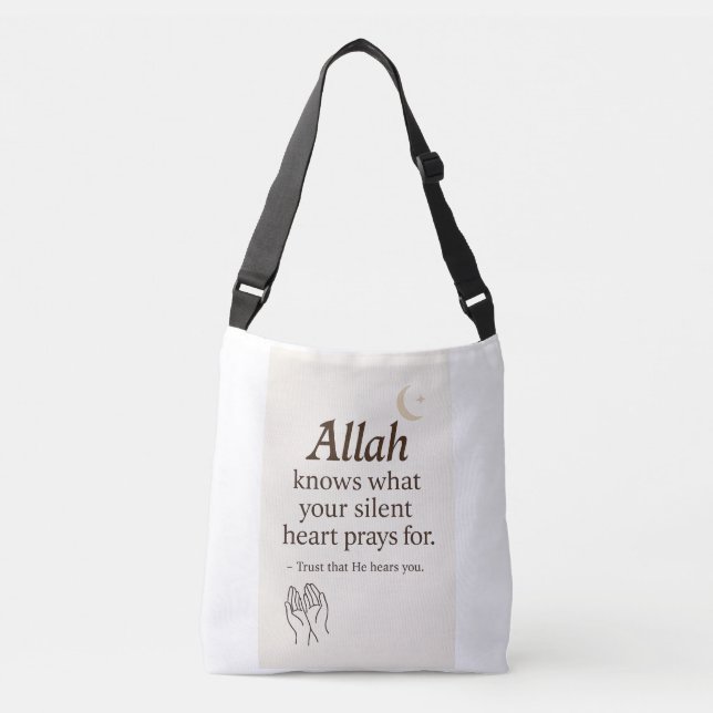 Allah Hears You - Islamic Quote Tote Bag Axelväska (Framsida)