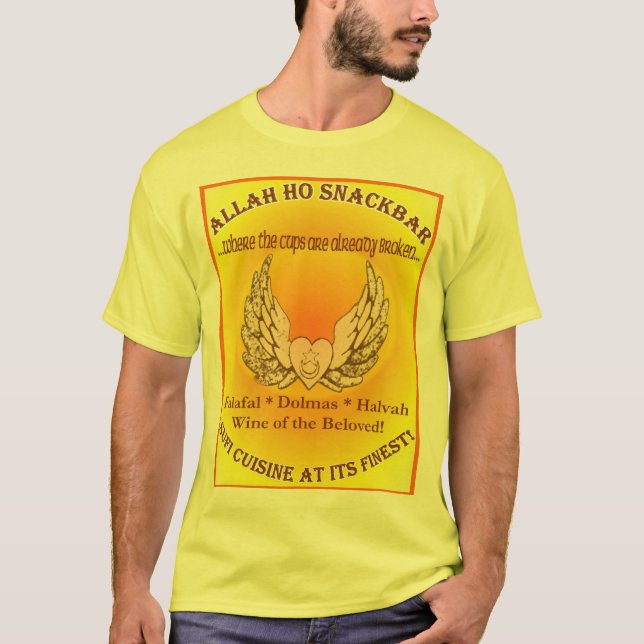 Allah Ho Snackbar skjorta Tee Shirt (Framsida)