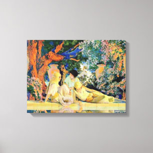 Allahs trädgård av Maxfield Parrish Canvastryck