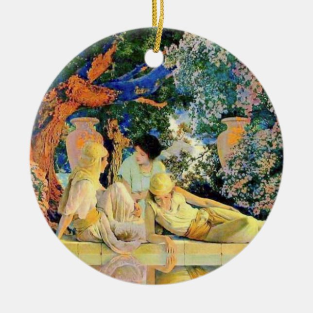 Allahs trädgård av Maxfield Parrish Julgransprydnad Keramik (Framsidan)