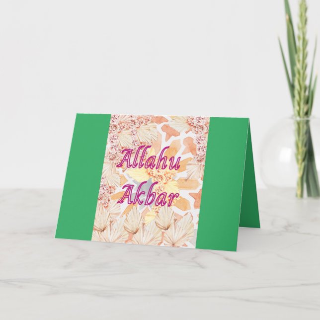 Allahu Akbar Hälsning Kort (Framsida)