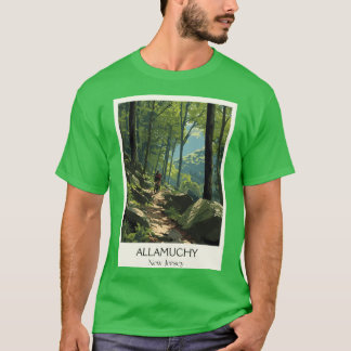 Allamuchy New Jersey Vandring Skogsscen konsttryck T Shirt
