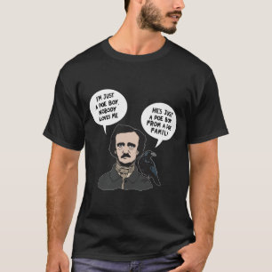 Allan Edgar Poe Poes författare Raven Kråka Gothic T Shirt