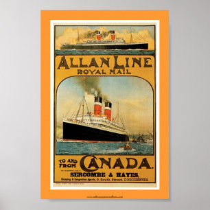 Allan fodrar Steamshipaffischen Poster