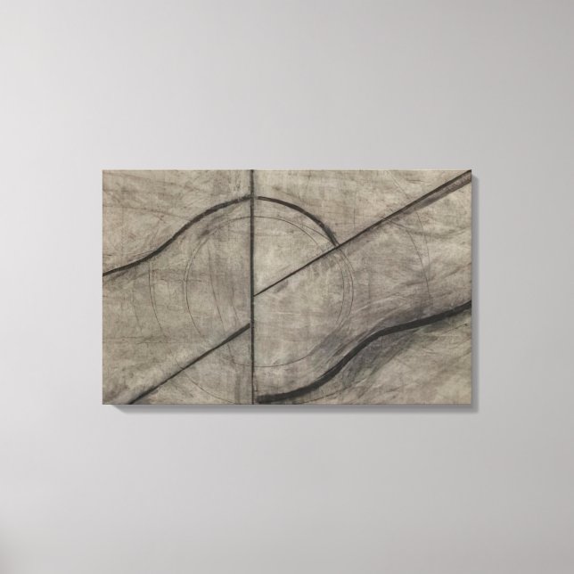 Allan Kaprow - Teckning baserat på utandningen Canvastryck (Framsida)