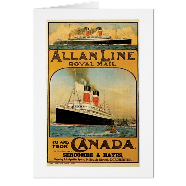 Allan Line Hälsningskort (Framsidan)