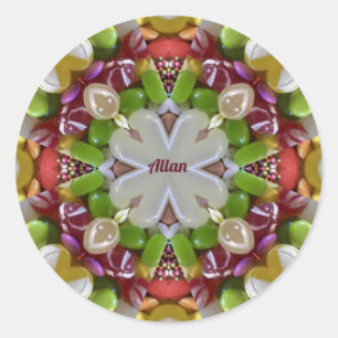 ALLAN ~ PÅSK CANDY ~ RUNT KLISTERMÄRKE