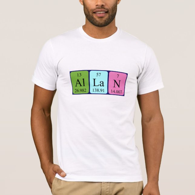 Allan periodisk skjorta bord namn t-shirt (Framsida)