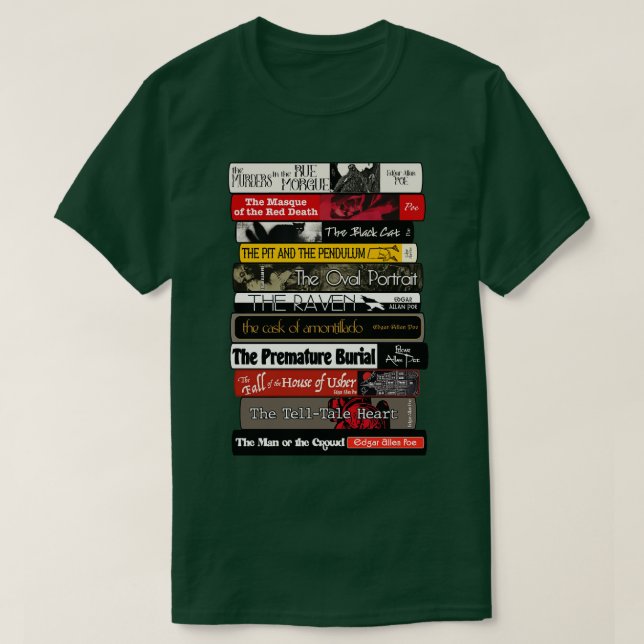 Allan Poe Bokar Stack T Shirt (Design framsida)