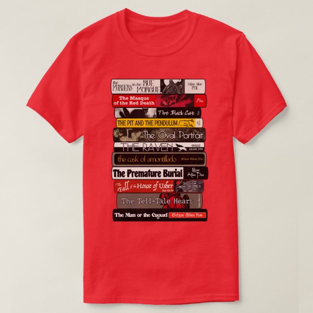 Allan Poe Bokar Stack T Shirt (Design framsida)