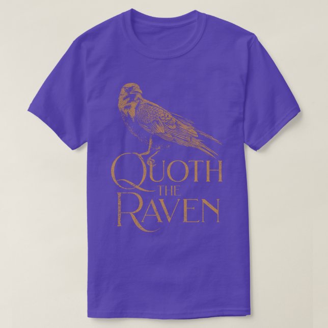 Allan Poe Raven TShirt Allan Poe Quoth Rav T Shirt (Design framsida)