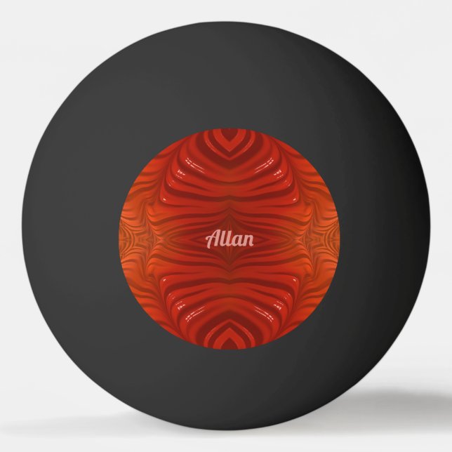 ALLAN ~ Tangerine Orange Röd ~ Ping Pong Ping Pong Pingisboll (Baksidan)