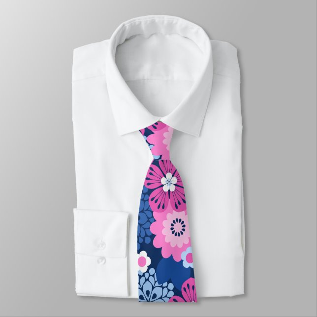 Allana Garden Hawaiian Grafisk Fet Blommig  Slips (Bunden)