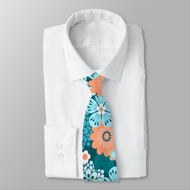 Allana Garden Hawaiian Grafisk Fet Blommig  Slips (Bunden)