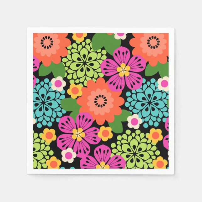 Allana Garden Hawaiian Graphical Blommigt - Bright Pappersservett (Framsidan)