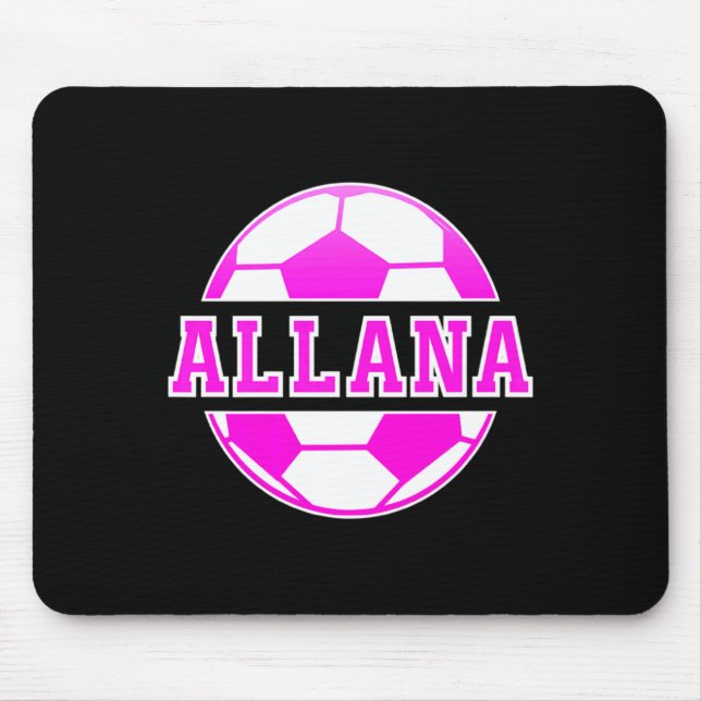 Allana Name Girls Soccer Play Football Sports Fan  Musmatta (Framsidan)