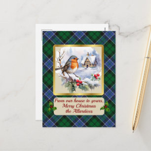 Allardice Tartan w/Robin Personlig Helg Vykort