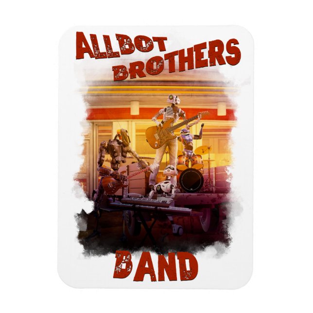 Allbot Brothers Band från Bob Saucer Repair Magnet (Vertikal)