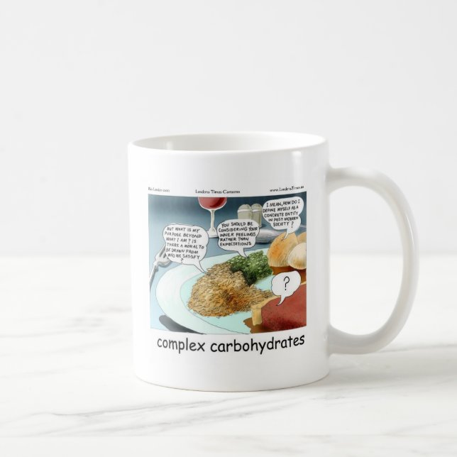 Alldeles för komplexa kolhydrater Roliga presenter Kaffemugg (Höger)