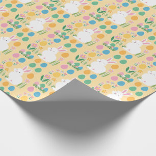 Alldeles förtjuslig påskhare & blommor presentpapp presentpapper